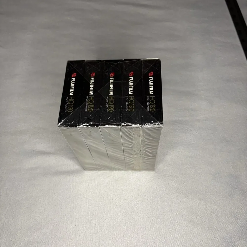 Fujifilm VHS‎ Tapes Unisex OS Black New 5 Pack HQ120 6 Hour High Quality Sealed